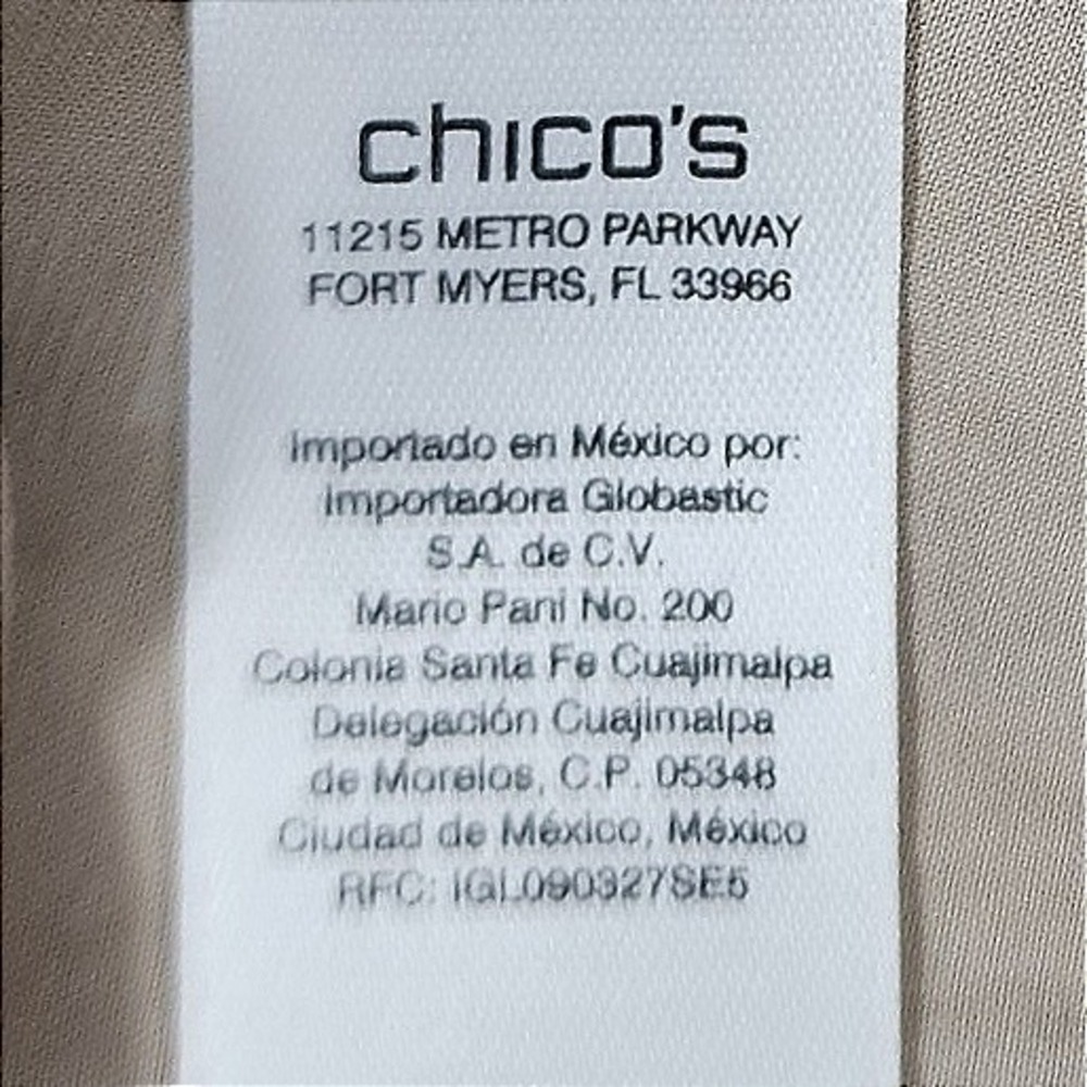 Chico's Khaki Poly Tank 2(12/L) Cotton Trim‎ Earthy Neutral Capsule Quiet Luxury - Picture 7 of 9